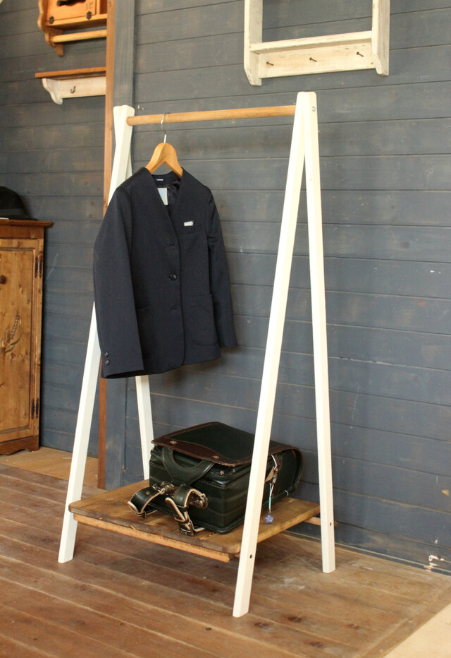 ハンガーラック アンティークホワイト キッズサイズ 子供用 | iichi