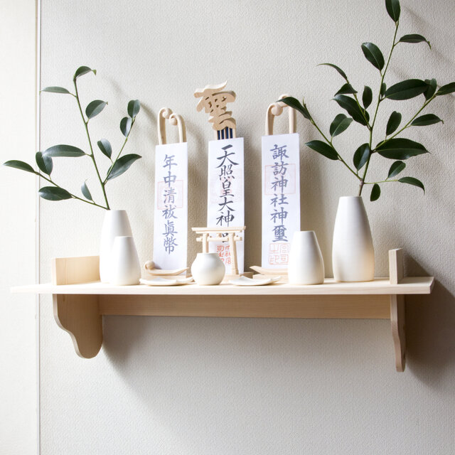 神棚 セット 「CK-1 ホワイト」 | iichi 日々の暮らしを心地よくする