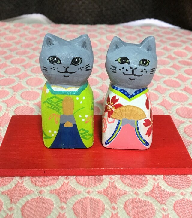 猫雛人形 | iichi 日々の暮らしを心地よくするハンドメイドや