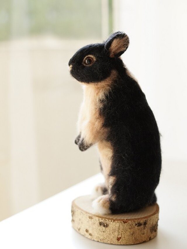 うさぎ・ブラック タン | iichi 日々の暮らしを心地よくする