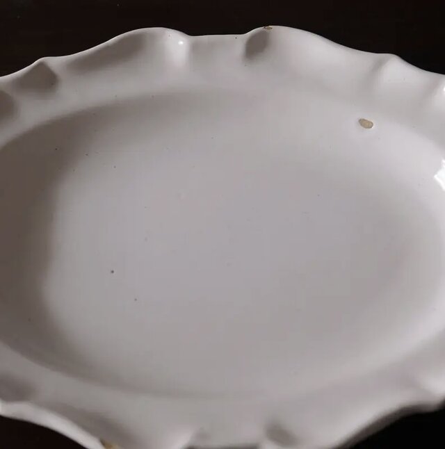 ムスティエ 花リム オーバルプレート アンティーク 050152 | iichi