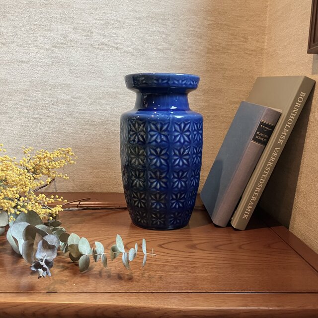 艶やかな花模様のドイツ花瓶／Scheurich／Fat Lava／ファットラヴァ