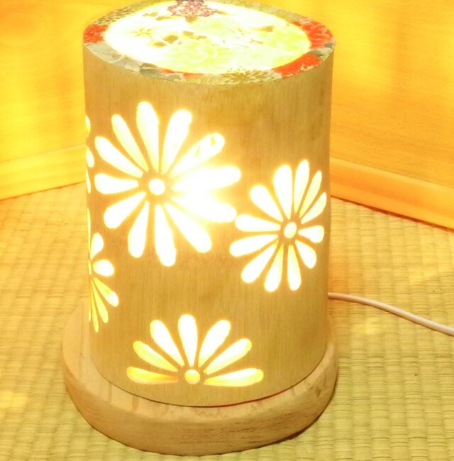 ◇全面彫◇竹灯り・竹あかり・竹灯籠 ～～ 癒しの灯り 華衣ライン