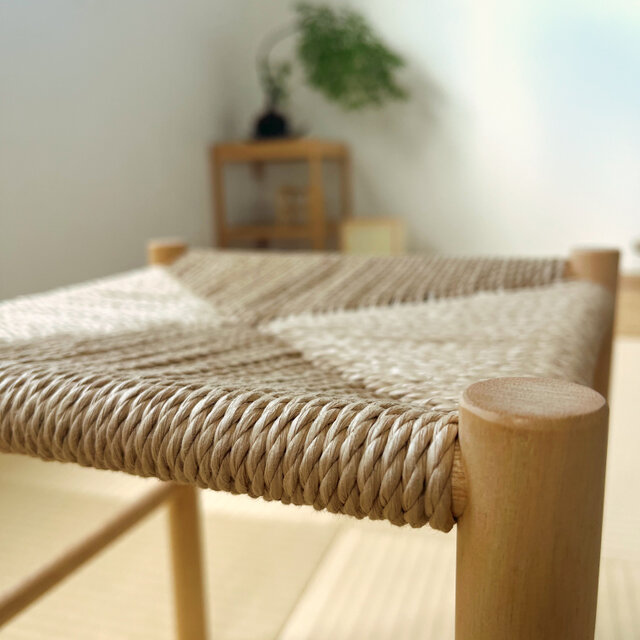 ペーパーコードキッズチェアSHIKAKU-mini/ 子供用スツール/こどもイス