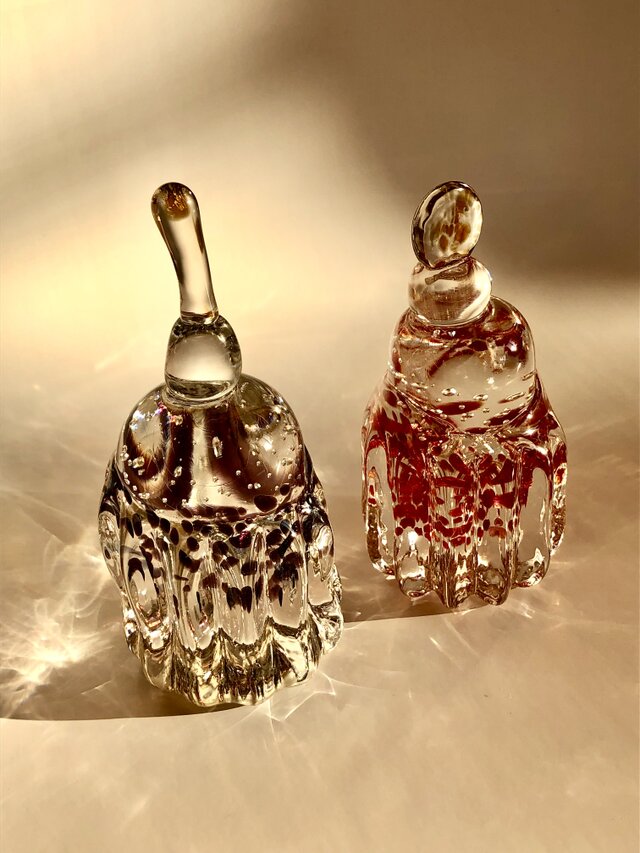 ガラスのお雛様 キラキラ泡入り雛人形⑴ 親王台付き | iichi 日々の