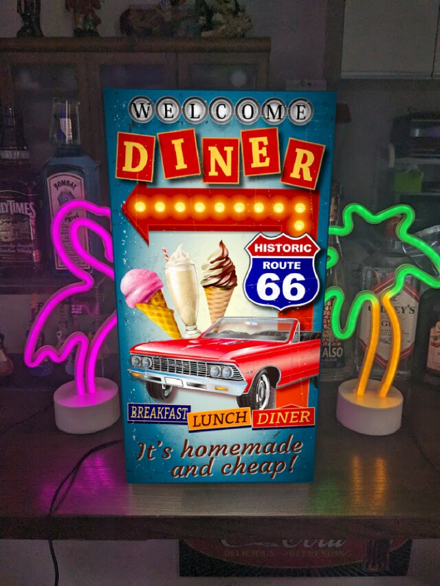 オーダー無料】ルート66 ダイナー アメ車 カフェ ドライブイン 店舗