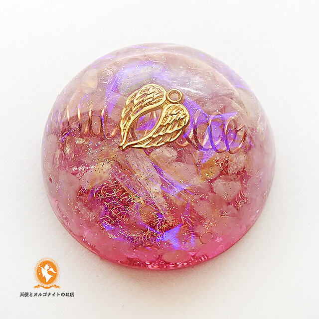 大天使ミカエルのユニバーサルハート クンツァイト ローズクォーツ