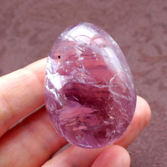 星入りローズドフランス/ピンクアメジスト/エッグB Hollandite Rose de