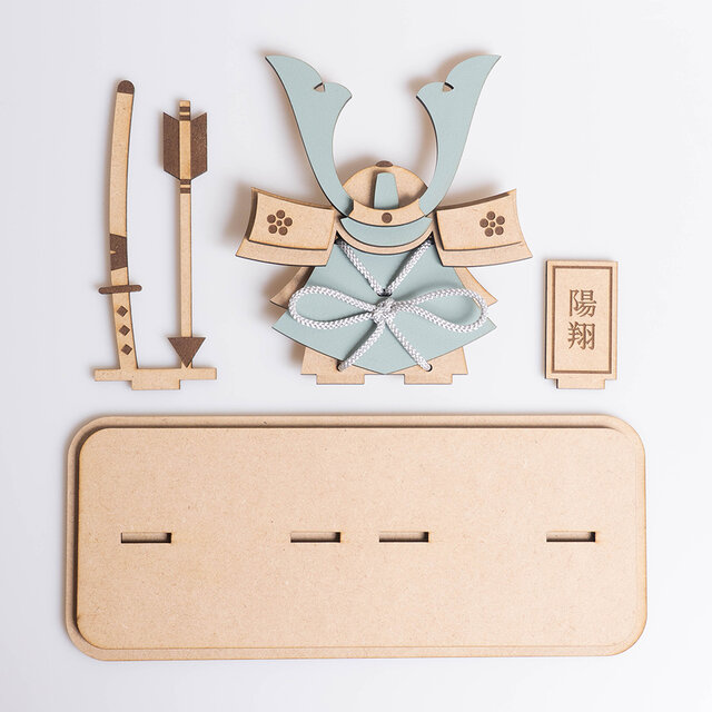 五月人形 こどもの日 兜飾り 刀 弓矢 端午の節句 名札付き | iichi