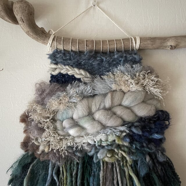 一点もの】流木 ウィービング タペストリー 『木霊の宿る樹, e