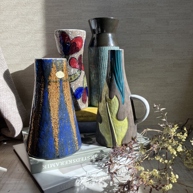 北欧＊ウプサラエクビィ／幾何学模様の青い花瓶 | iichi 日々の暮らし