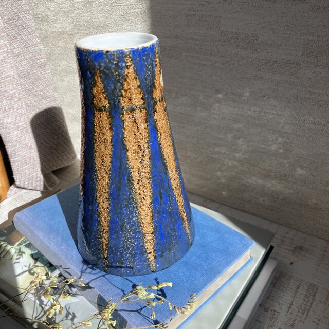 北欧＊ウプサラエクビー／三角ストライプの花瓶／rubus vase 4466