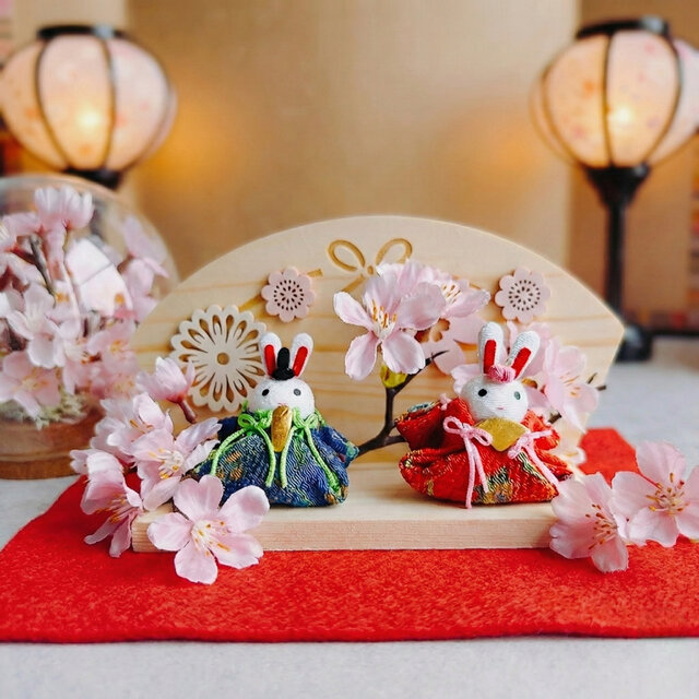 ちりめんのひな祭り飾り 桜のパーツ付き | iichi 日々の暮らしを