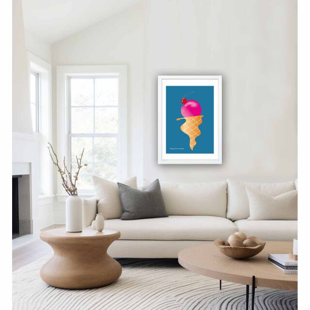 ソフトクリーム 送料無料 イラスト A4〜A0 ポスター アートポスター