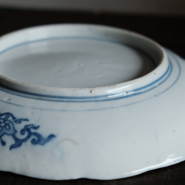 古美術なデザイン◇時代物 印判七寸中皿 骨董・antiques 骨董のある