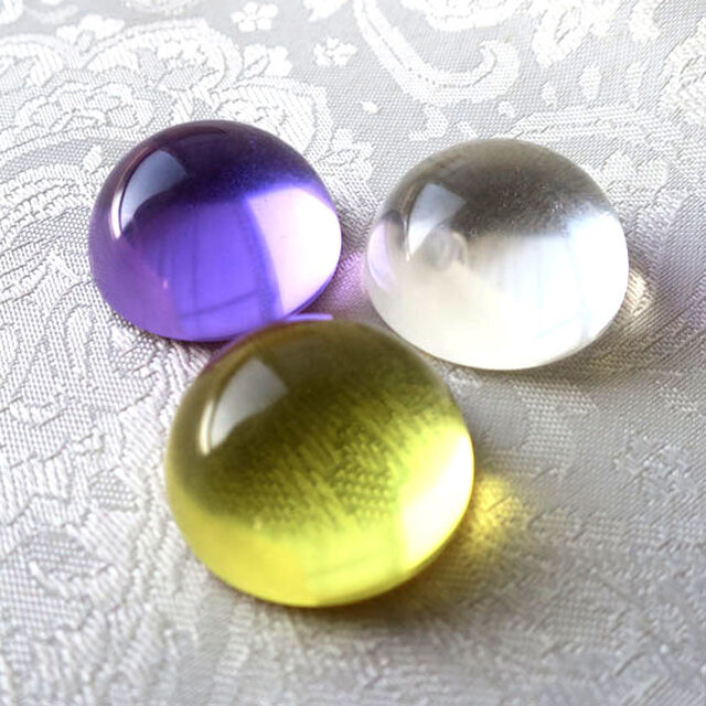 コズミックアイス】アンダラクリスタル クリア ラウンドルース 30mm