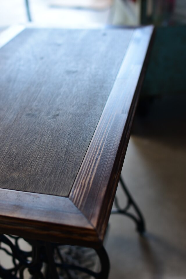 SINGER網脚/四方枠額縁天板/アンティークミシンテーブル | iichi 日々