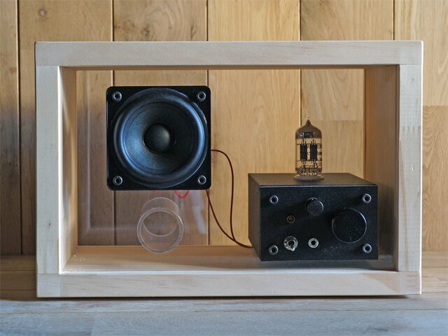 真空管アンプ 本体 透明アクリル XH-A201 2019年製 真空管アンプ 本体