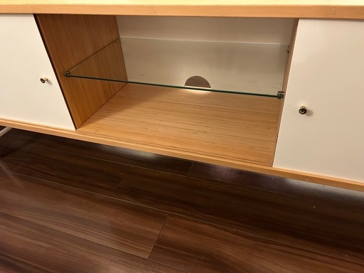 状態良好】IKEASVENARUM スヴェナルム テレビ台 引き戸付き, 竹