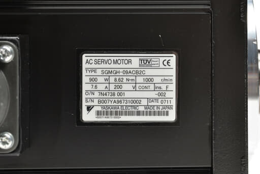 安川電機 ACサーボモータ SGMGH-09ACB2C (07年製) | 保守部品.com