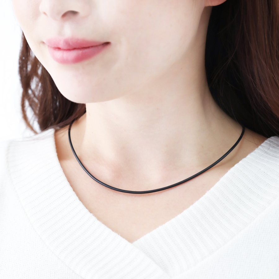 ラバーチョーカーネックレス シルバー925 レディース[品番