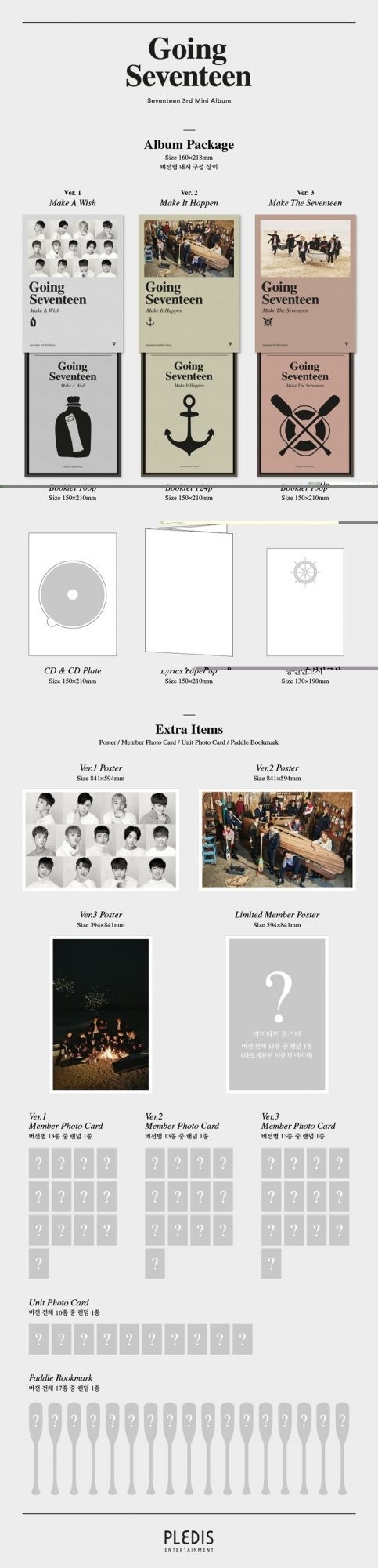 カムバック間近”SEVENTEEN、3rdミニアルバム「GOING SEVENTEEN」3種の