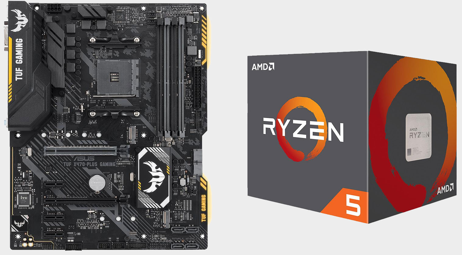 Get a Ryzen 5 2600X and Asus TUF X470-Plus Gaming motherboard for