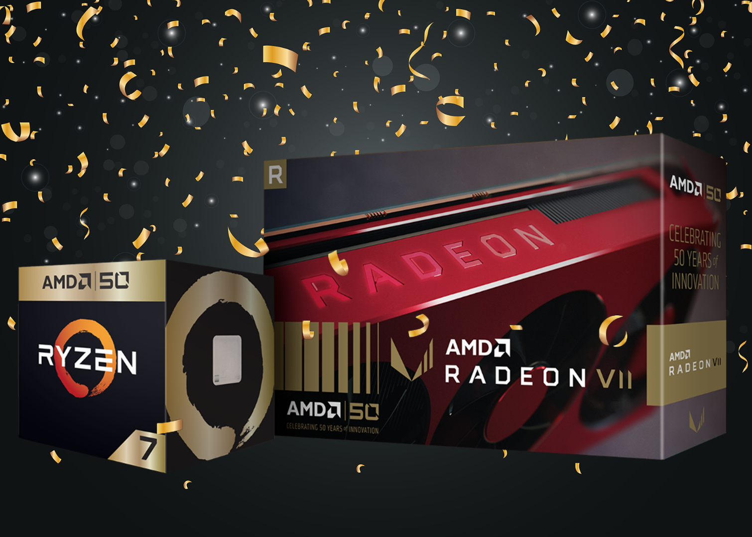 AMD Announces 50th Anniversary Ryzen 7 2700X and Radeon VII Gold