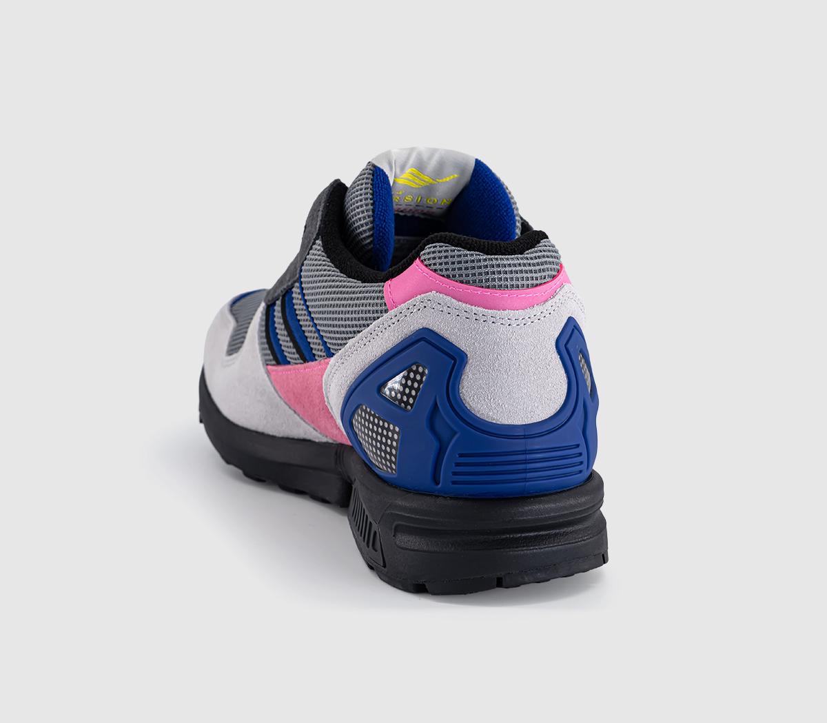 adidas ZX8000 Trainers Grey Semi Lucid Blue Lucid Pink - Men's