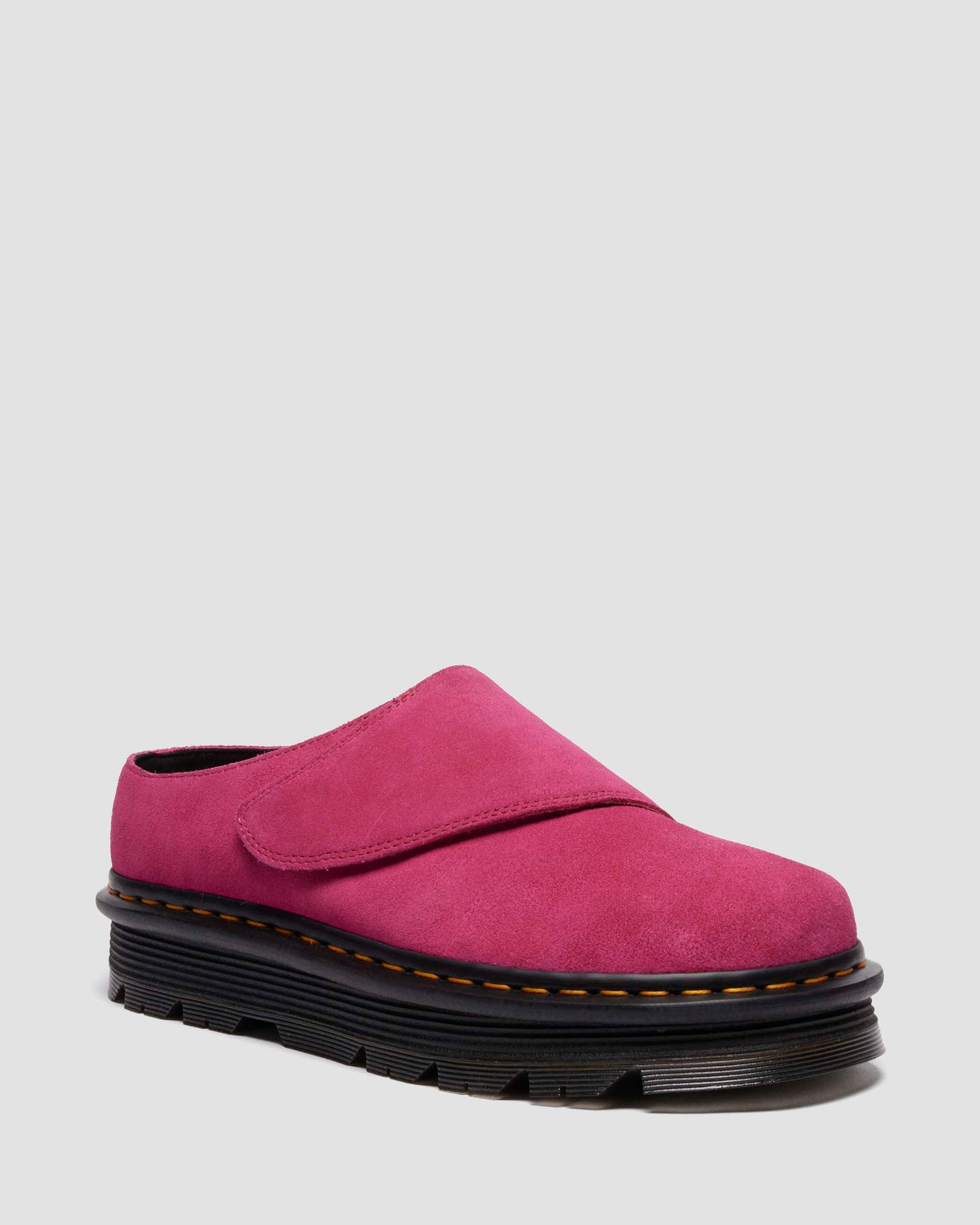 Zebzag Anywair Suede Mules in Fuchsia Pink | Dr. Martens