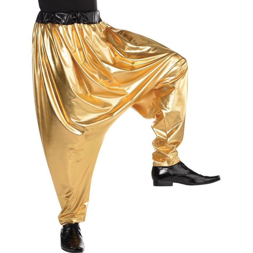 Adult Gold Hip Hop Harem Pants | Party City