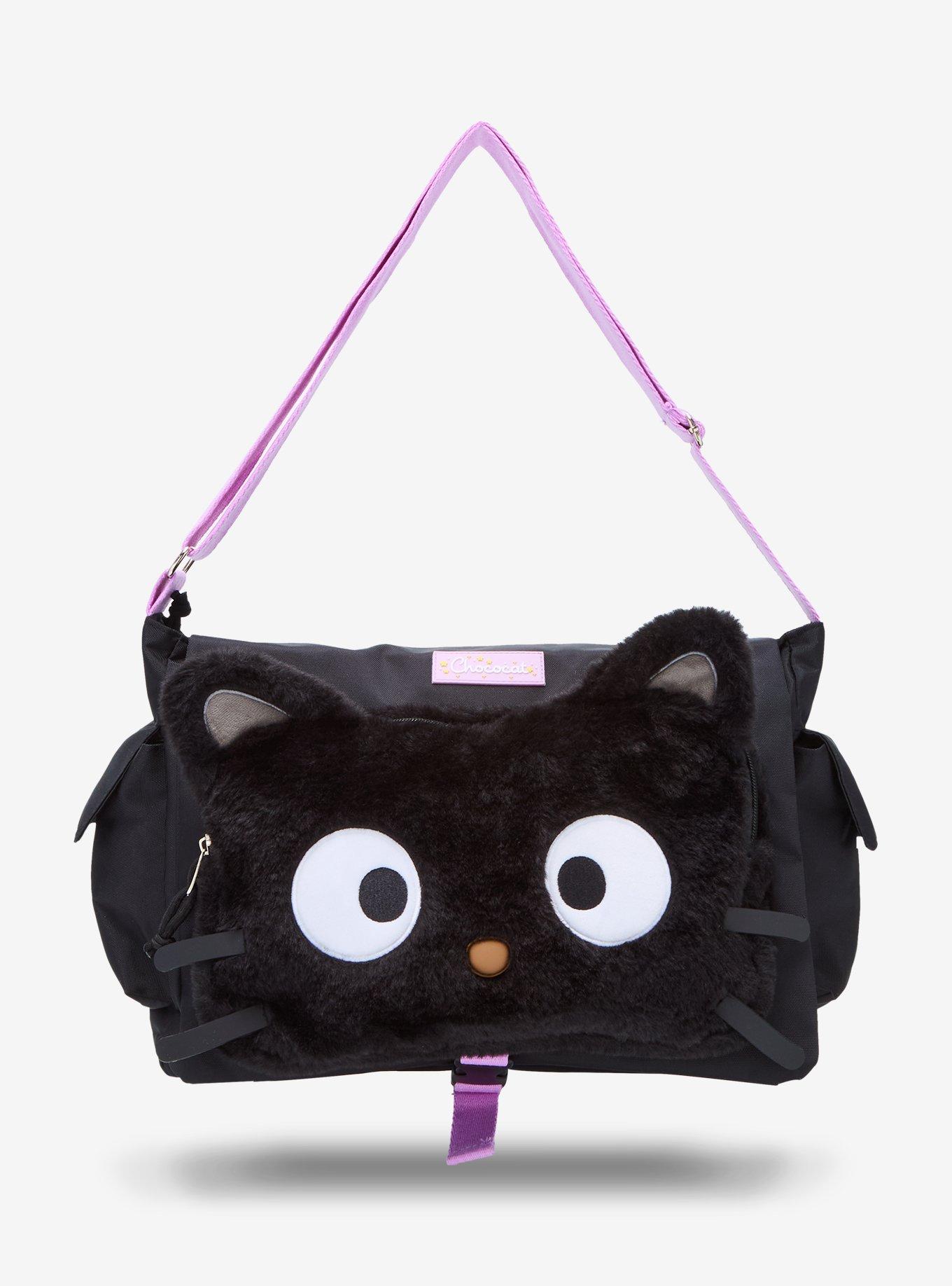 Chococat Figural Fuzzy Messenger Bag | Hot Topic