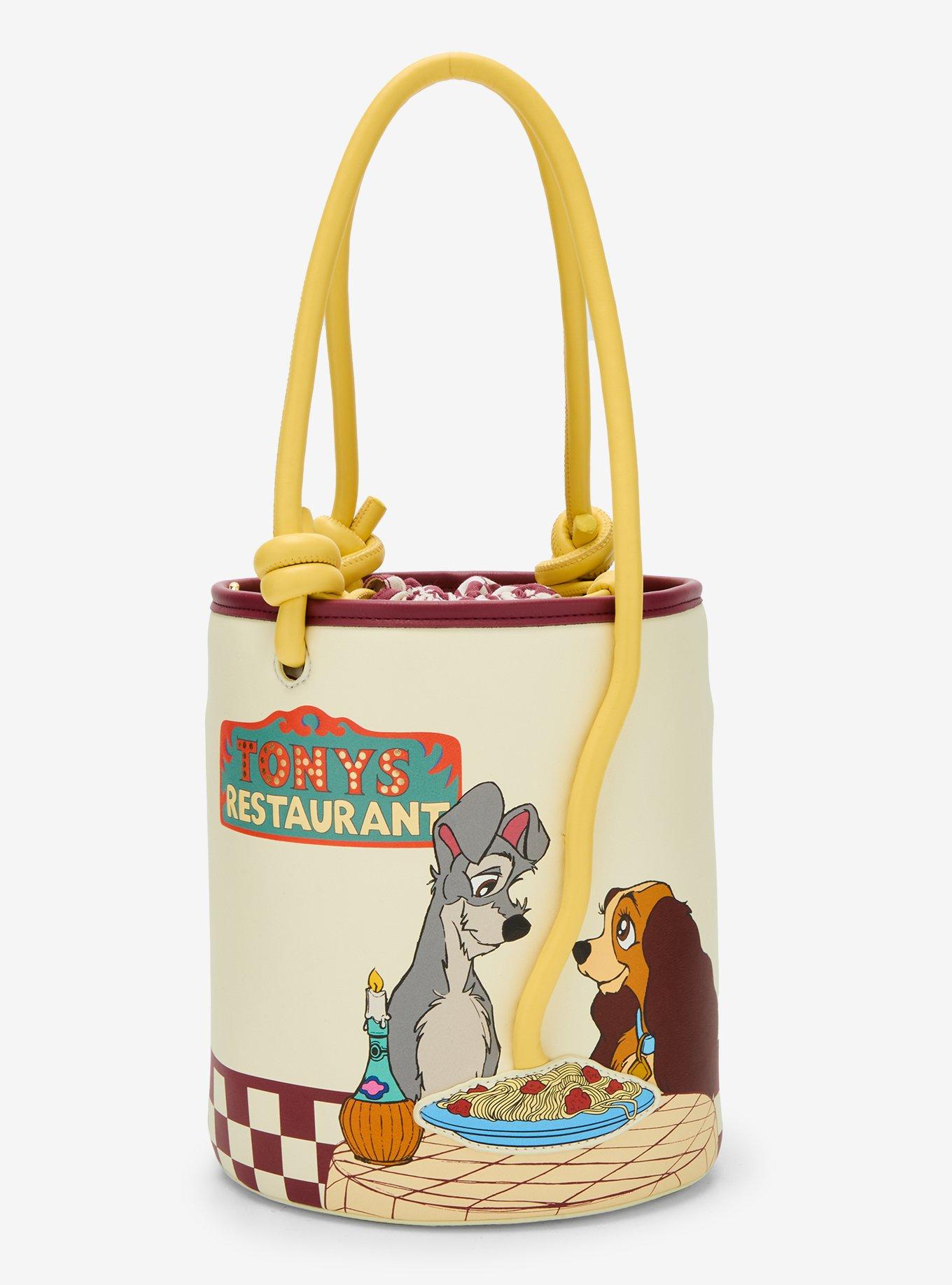 Disney Lady and the Tramp Pasta Dinner Bucket Crossbody Bag