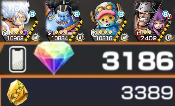 ワンピース バウンティラッシュ 【キャララン垢】ルフィ(四皇)+ダイヤ