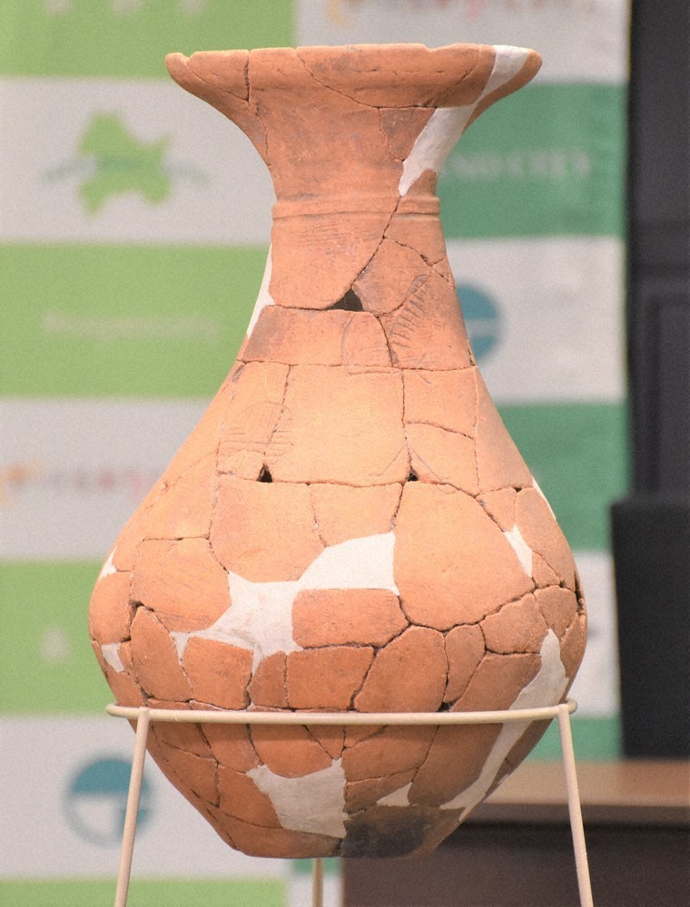 鳥装人物の絵画土器出土 長野・東町遺跡で東日本初 西日本的な農耕祭事