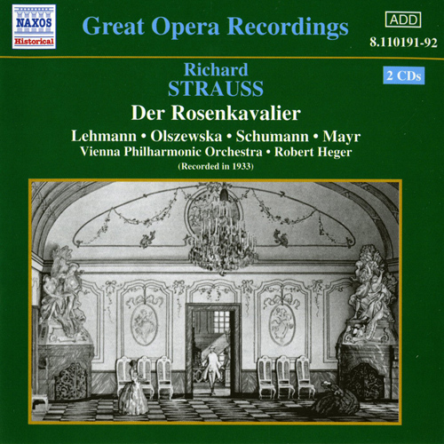 STRAUSS, R.: Rosenkavalier (Der) (Lehmann, Schuman.. - 8.110191-92