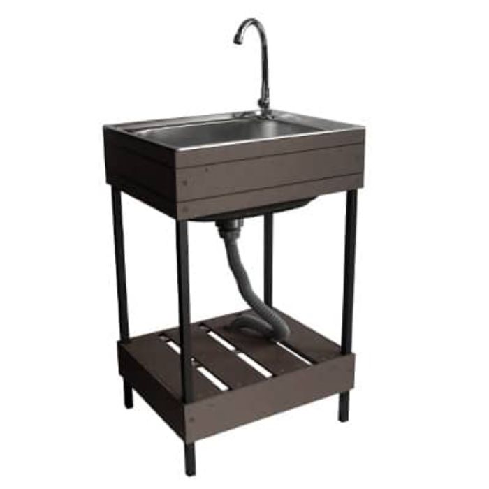 AKS 人工木ガーデンシンク 小 AB 500×400×780mmの通販｜簡易流し台｜外