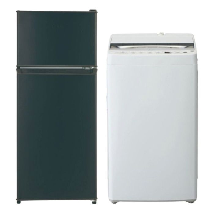 2点セット】 Haier(ハイアール) 冷蔵庫148L JR-HS15A(K) + 全自動洗濯