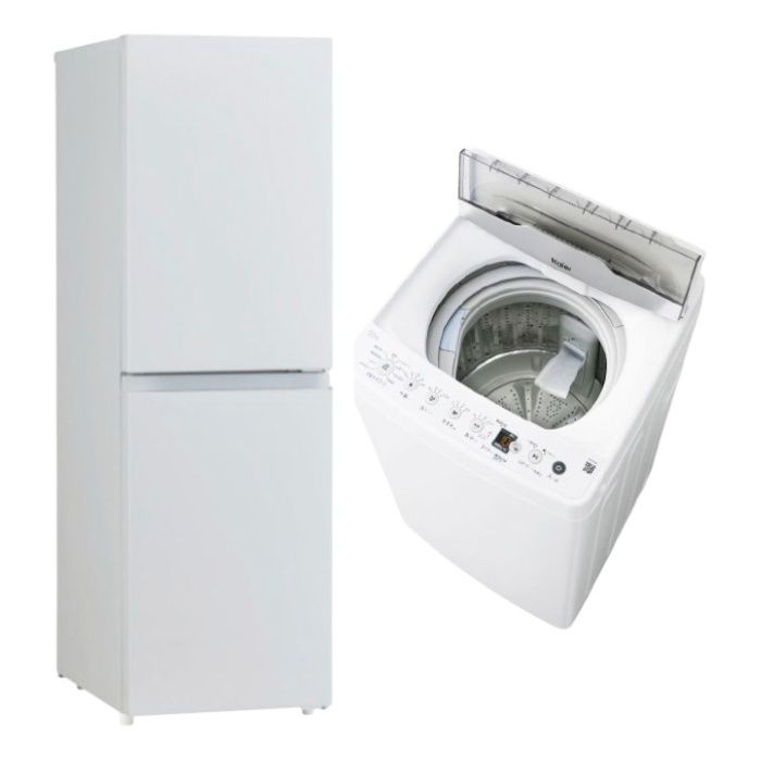 2点セット】 Haier(ハイアール) 冷蔵庫87L JR-9A(W) + 全自動洗濯機6.0