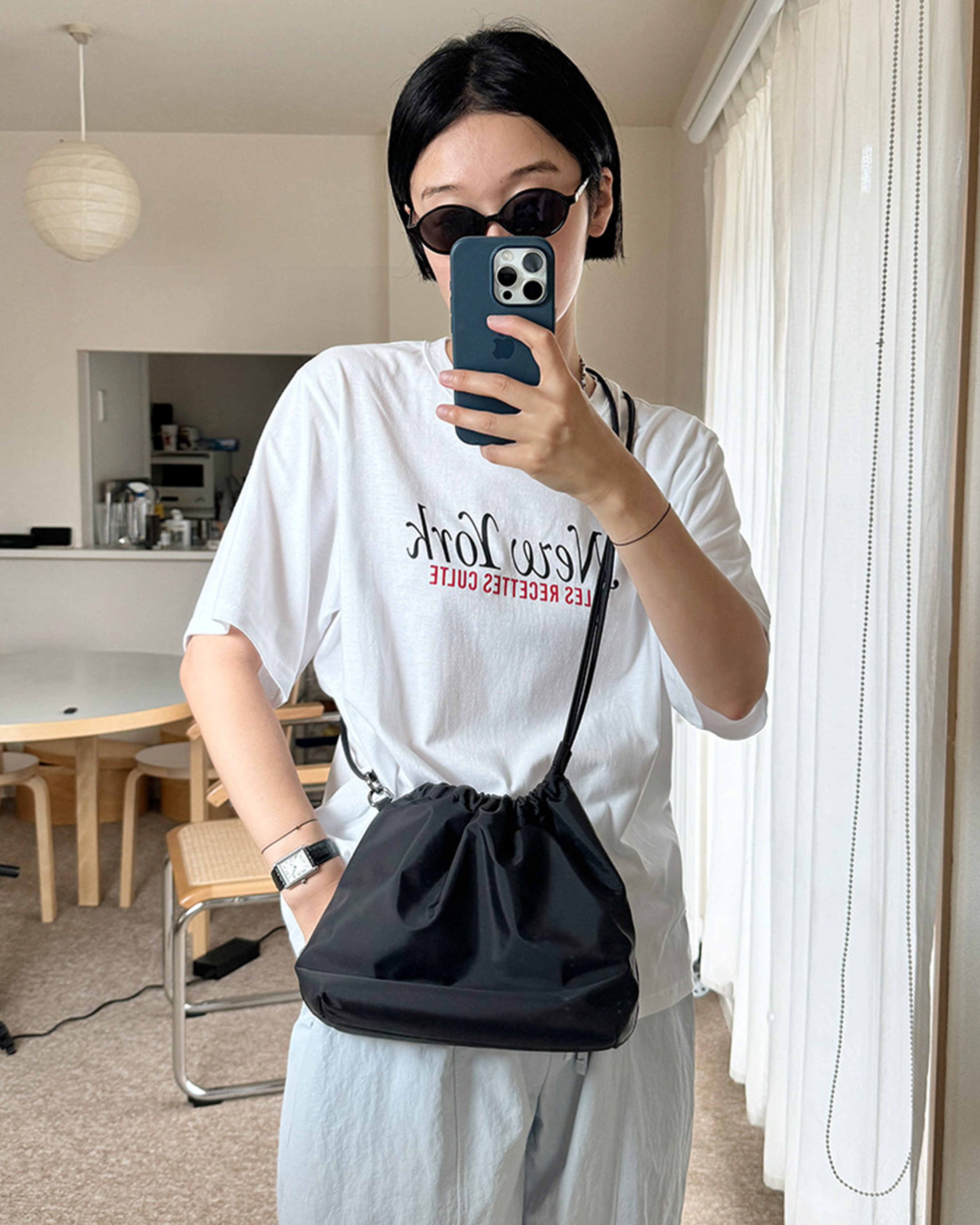 7回再販](ORIGINAL) ミディアムドローストリングショルダーバッグ