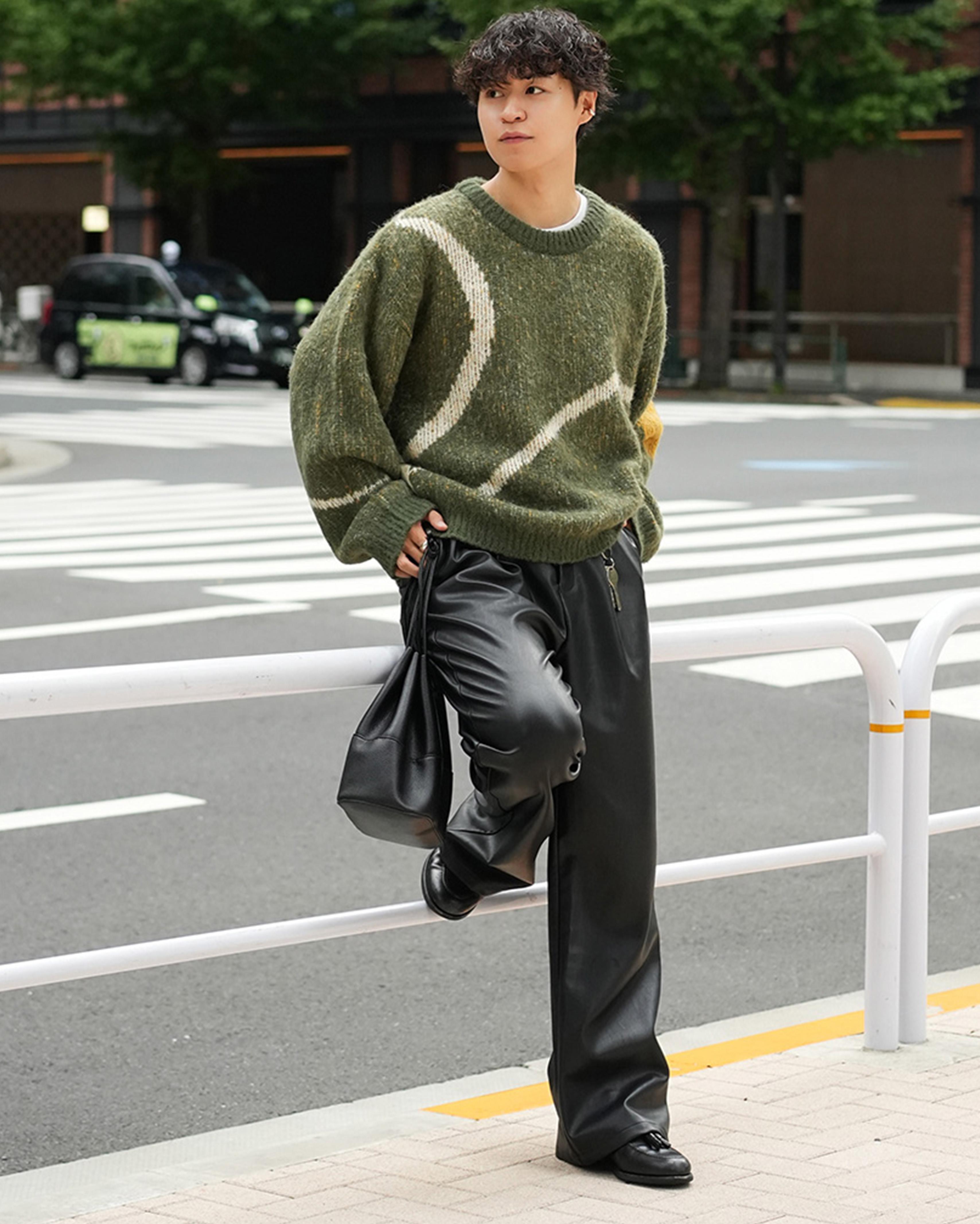 5回再販](ORIGINAL) ラインアートアルパカニット (khaki