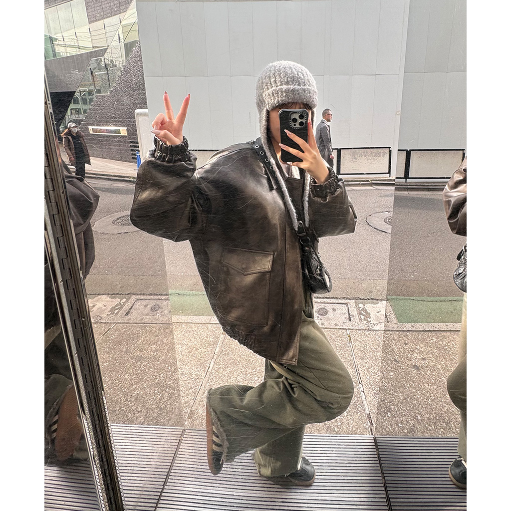 フェイクレザーオーバーサイズジャケット | ファッション通販サイト NUGU