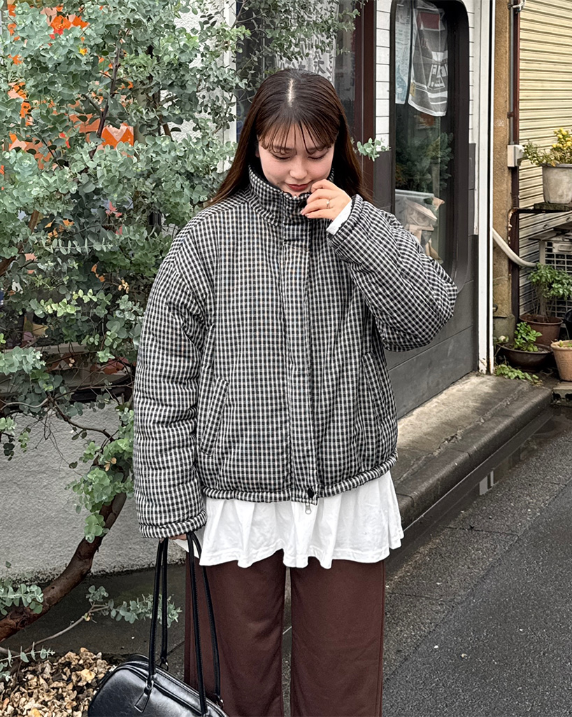 リバーシブルチェック柄フリースジャンパー | ファッション通販サイト NUGU