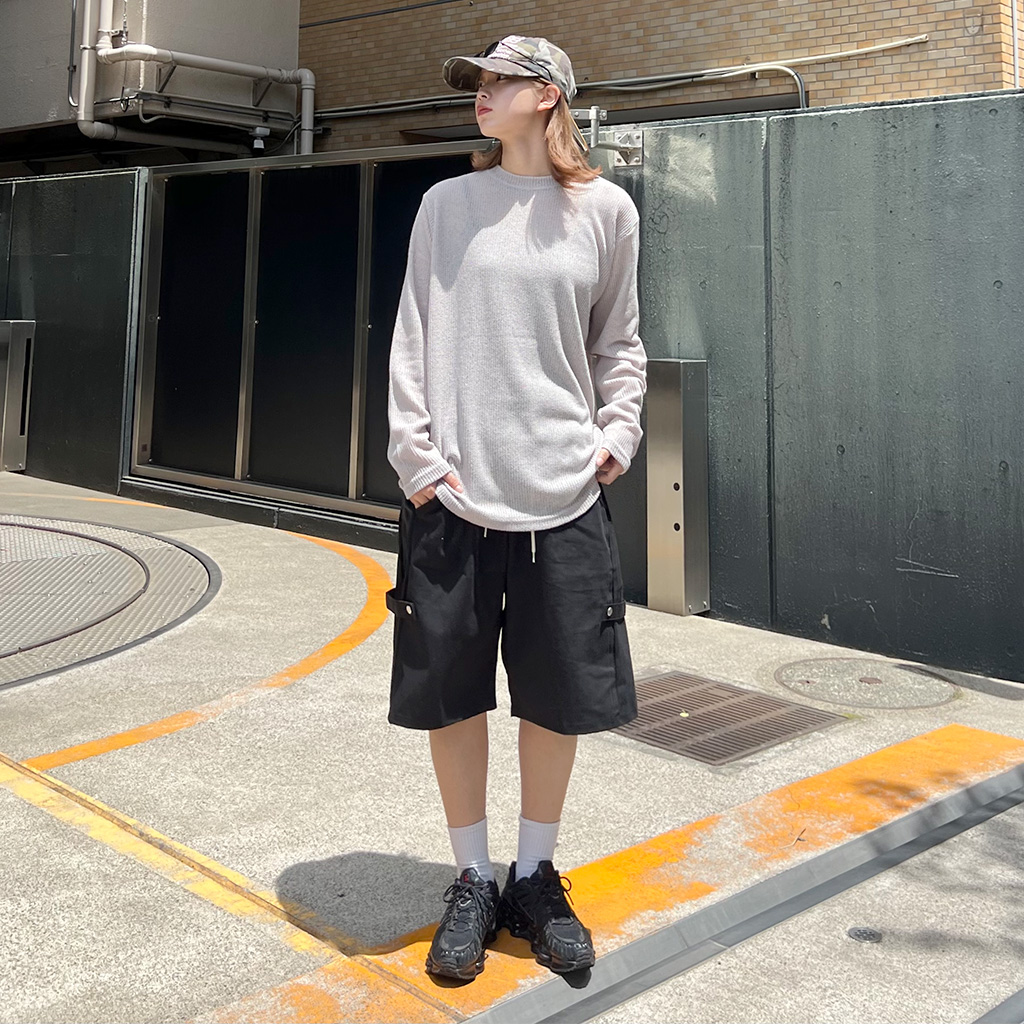 ユニセックス) サイドポケットワイドショートパンツ | ファッション