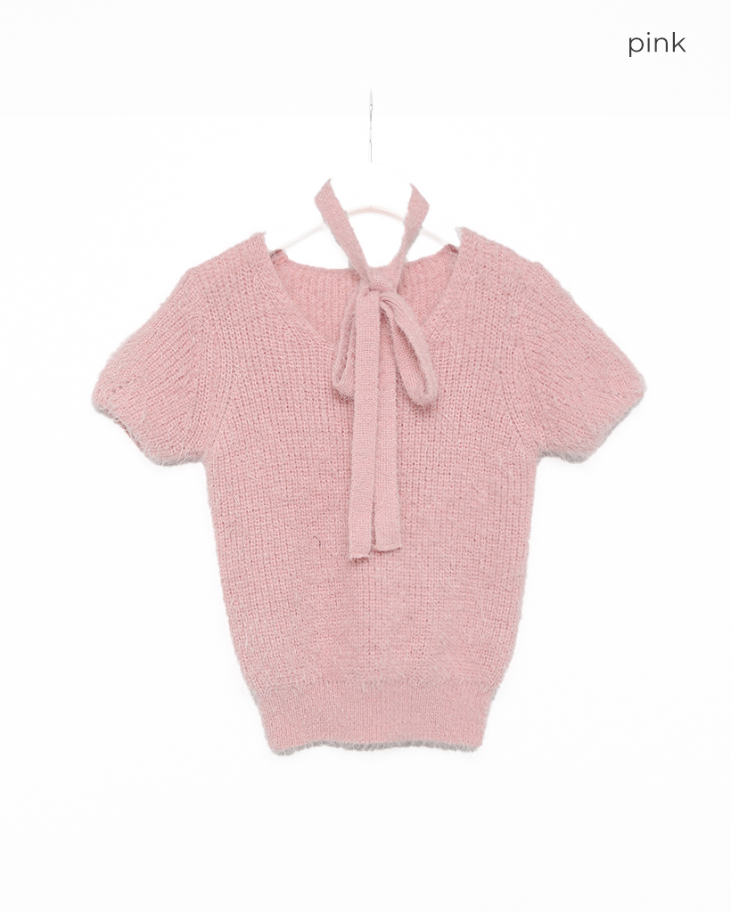 うさこ archivio ピンク 半袖ニット うさこ archivio ピンク 半袖