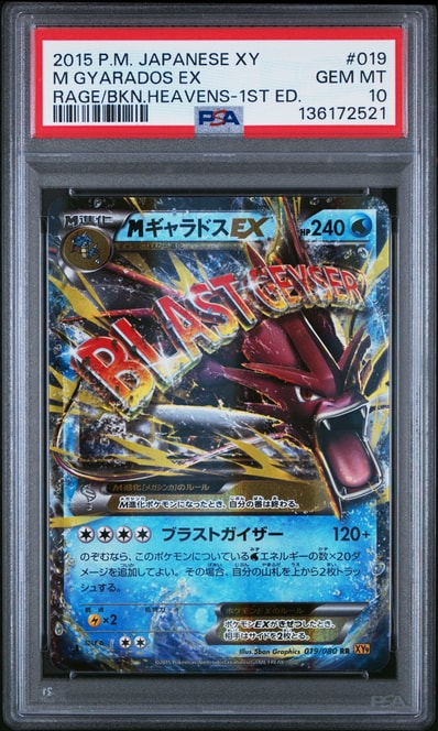 PSA9】MギャラドスEX RR :1ED [XY9 019/080](拡張パック「破天の怒り