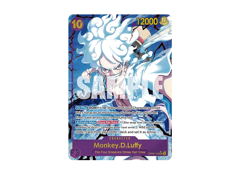 モンキー・D・ルフィ SEC-SPC :3周年スペシャルカード(金背景) [OP05