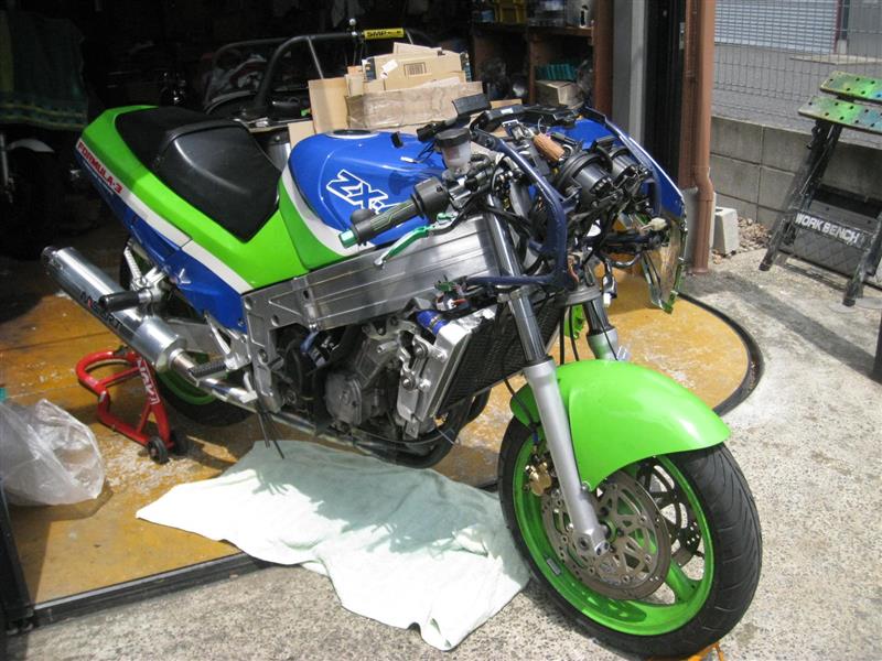 ラジエターファン大型化＆マニュアルスイッチ設置（カワサキ ZX-4）by