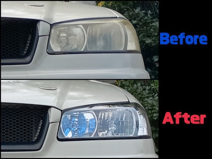 ヘッドライト車検対策-レンズリペア諸々（日産 スカイライン・R34）by