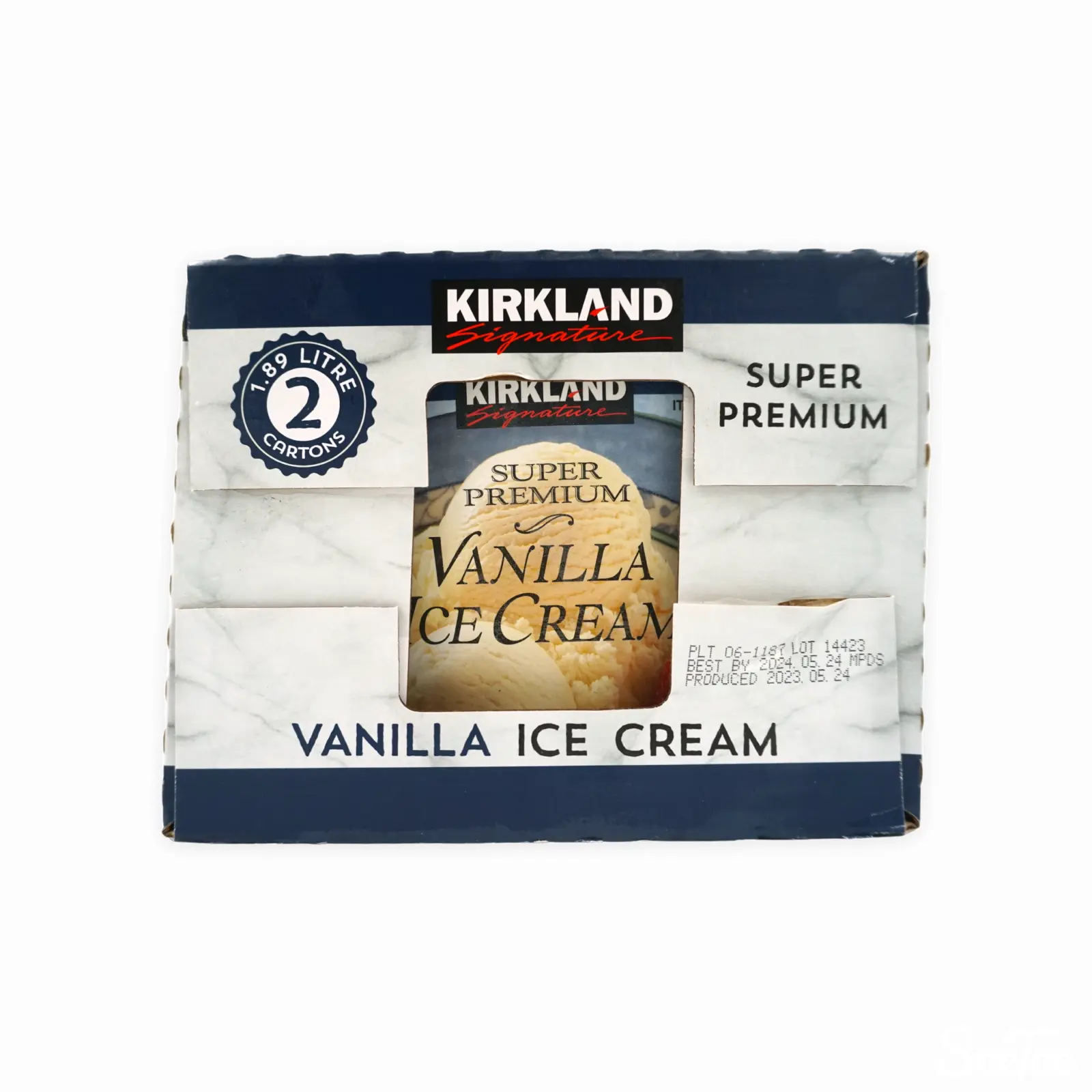 KIRKLAND SIGNATURE バニラアイスクリーム ツインパック 1.89L x 2